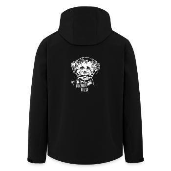 Loved by a Bichon Frise Hunde Spruch Hund Wilsigns - Recycelte Männer Softshell-Jacke von Stanley/Stella - Schwarz - Hinten - AI Model Male 185 light (185cm)