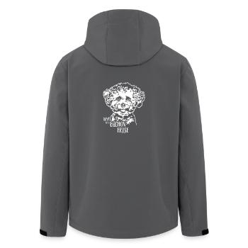 Aimé par un chien Bichon Frise disant chien Wilsigns - Veste softshell homme en polyester recyclé Stanley/Stella - charbon - Dos - AI Model Male 185 light (185cm)
