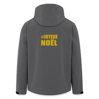 NOËL. ANNEE. ANNIVERSAIRE. RETRAITE. FÊTE DES PERE - Veste softshell homme en polyester recyclé Stanley/Stella - noir - Dos - AI Model Male 185 light (185cm)