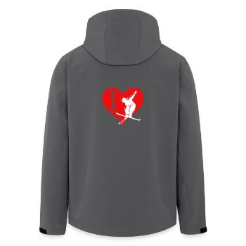 I Love Freestyle Ski 2 - Recycelte Männer Softshell-Jacke von Stanley/Stella - Anthrazit - Hinten - AI Model Male 185 light (185cm)