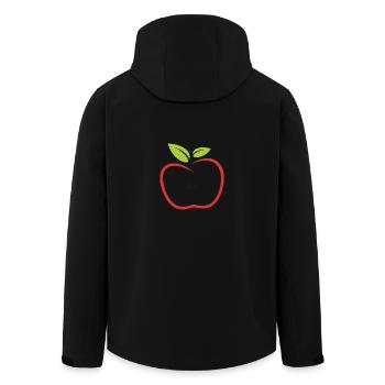 Apfel - Recycelte Männer Softshell-Jacke von Stanley/Stella - Schwarz - Hinten - AI Model Male 185 light (185cm)