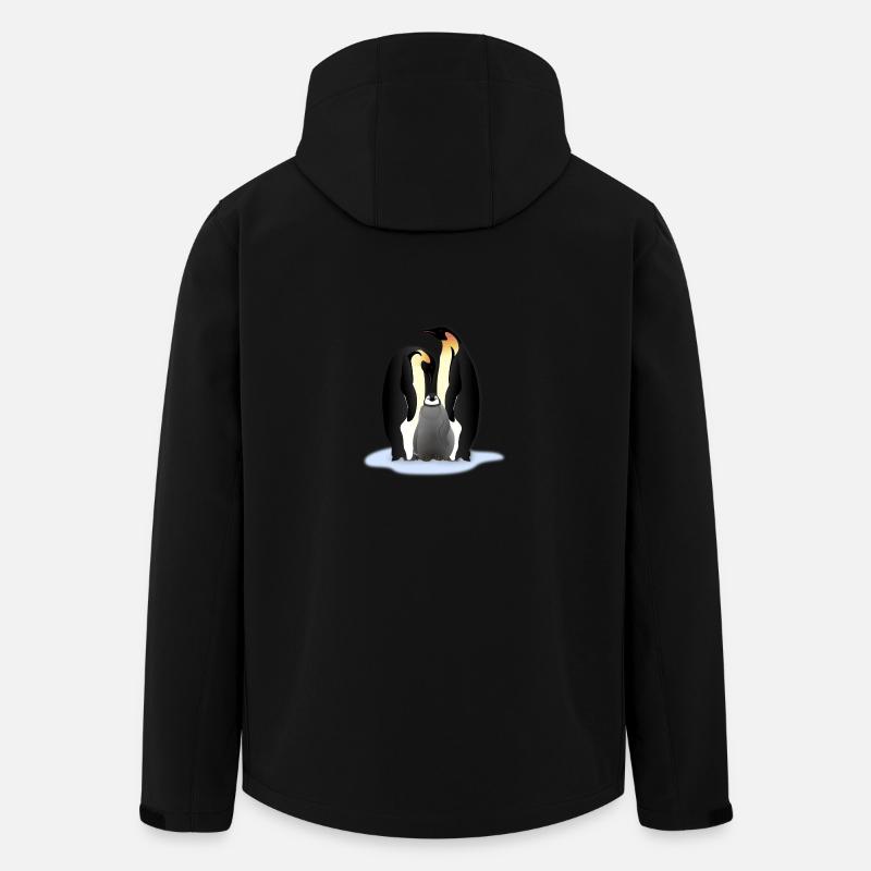Pinguin Familile - Recycelte Männer Softshell-Jacke von Stanley/Stella - Schwarz