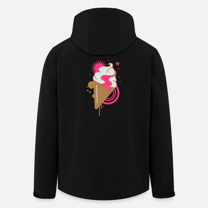 A cone with soft ice - Men’s Recycled Softshell Jacket by Stanley/Stella - black