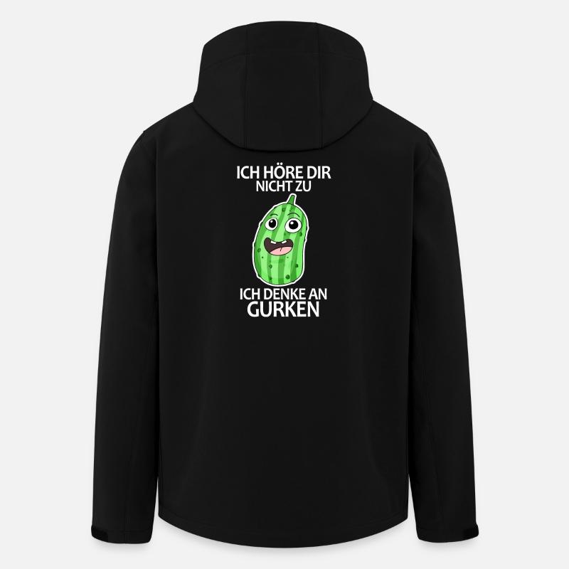 Ich denke an Gurken - Recycelte Männer Softshell-Jacke von Stanley/Stella - Schwarz