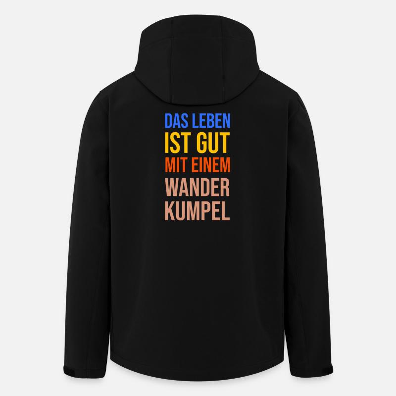 Wandern Statement Bergwanderung Wanderer Klettern - Recycelte Männer Softshell-Jacke von Stanley/Stella - Schwarz