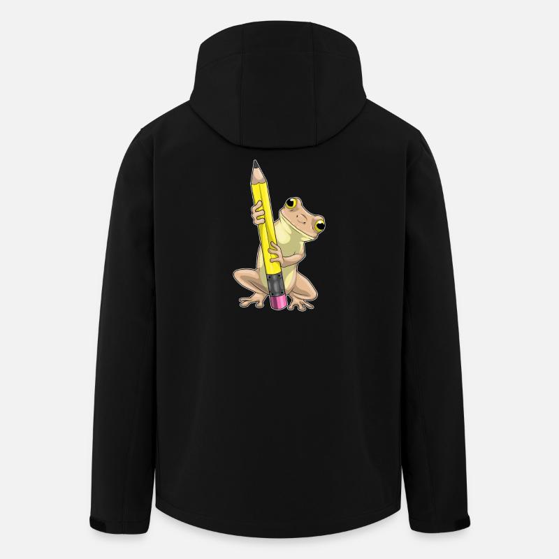 Grenouille élève crayon école - Veste softshell homme en polyester recyclé Stanley/Stella - noir