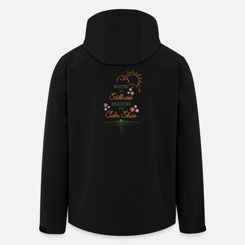 Ancrés dans le calme Ciel calme - Veste softshell homme en polyester recyclé Stanley/Stella - noir