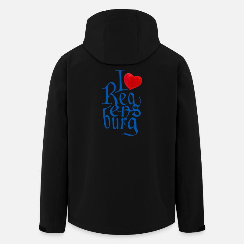 I love Regensburg ! - Recycelte Männer Softshell-Jacke von Stanley/Stella - Schwarz