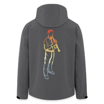 Clarinettes Garçon - Veste softshell homme en polyester recyclé Stanley/Stella - noir - Dos - AI Model Male 185 light (185cm)