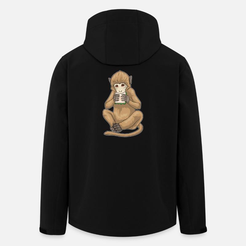 Sandwich au singe - Veste softshell homme en polyester recyclé Stanley/Stella - noir