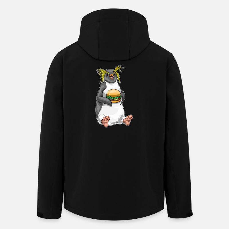 Pinguin Cheeseburger - Recycelte Männer Softshell-Jacke von Stanley/Stella - Schwarz