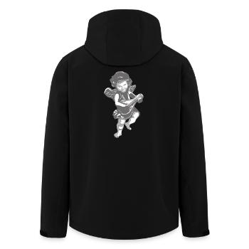 Angel with Guitar - Angel - Men’s Recycled Softshell Jacket by Stanley/Stella - black - Back - AI Model Male 185 light (185cm)