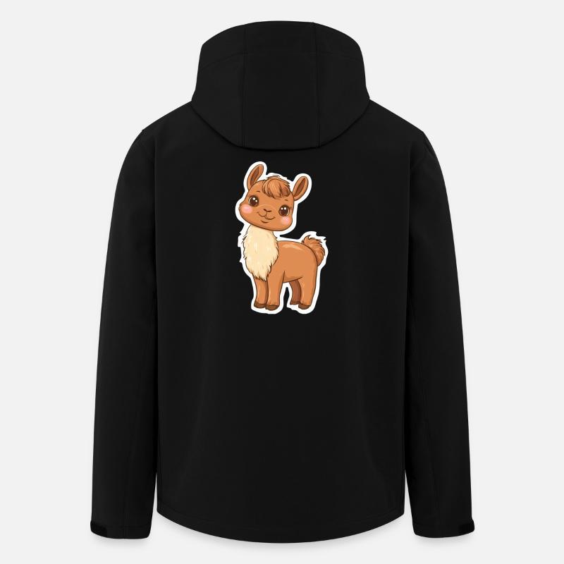 Llama Alpaca Llama Animal Gift - Men’s Recycled Softshell Jacket by Stanley/Stella - black