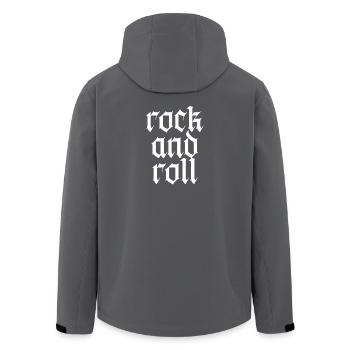 Vintage Gothic Rock and Roll Typografie-Design - Recycelte Männer Softshell-Jacke von Stanley/Stella - Schwarz - Hinten - AI Model Male 185 light (185cm)