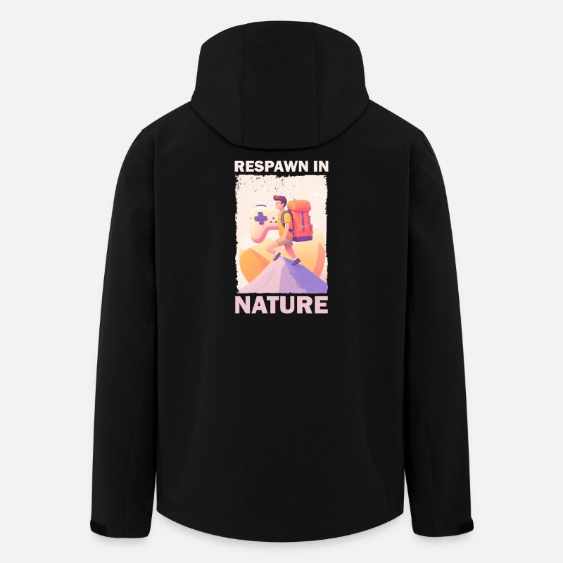 Aventurier au look pixel - Veste softshell homme en polyester recyclé Stanley/Stella - noir