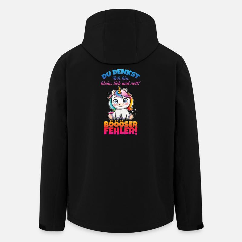 Einhorn Klein Lieb und Nett - Recycelte Männer Softshell-Jacke von Stanley/Stella - Schwarz