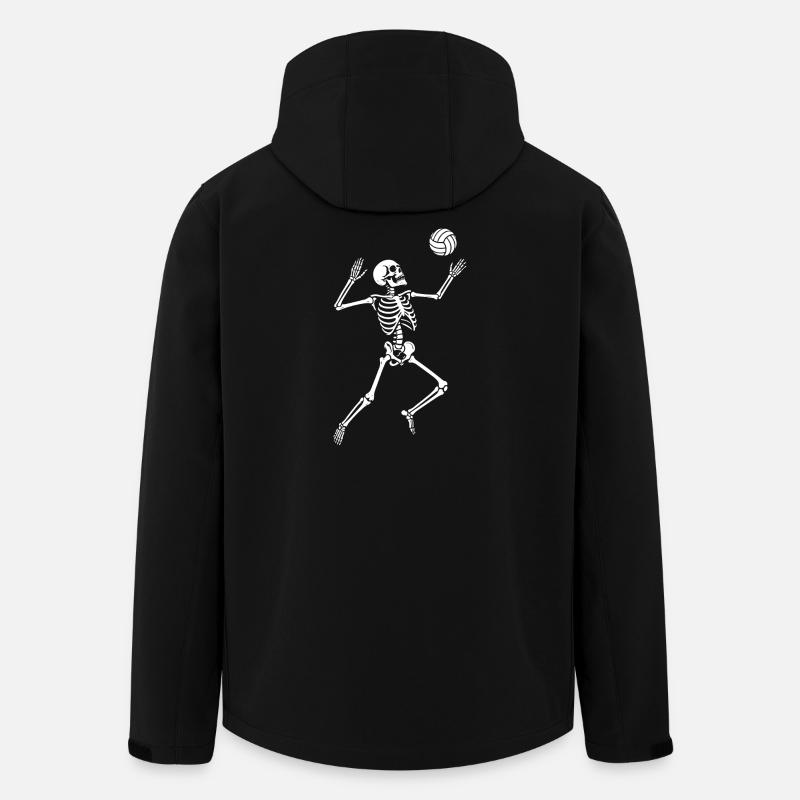 Silhouette de volley-ball skeleton - Veste softshell homme en polyester recyclé Stanley/Stella - noir