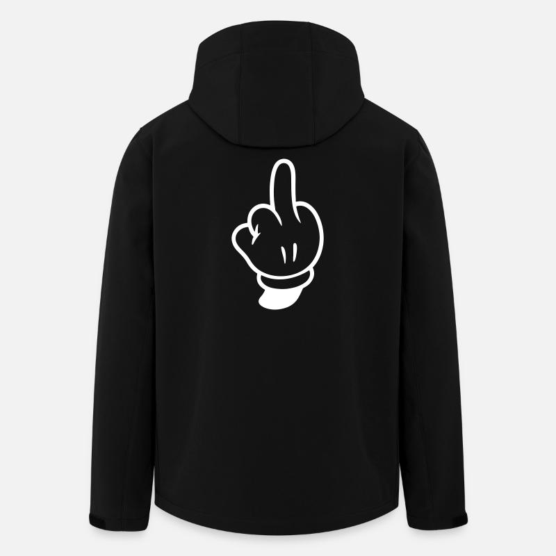 Mittelfinger Hand Comic - Recycelte Männer Softshell-Jacke von Stanley/Stella - Schwarz