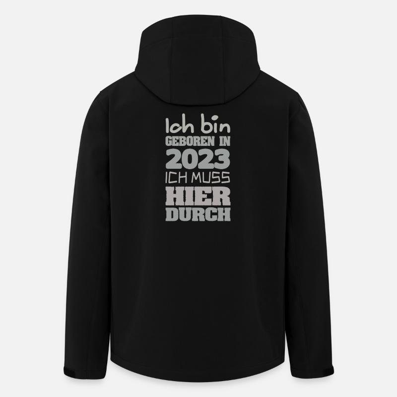 Geboren 2023 Durchstarten - Recycelte Männer Softshell-Jacke von Stanley/Stella - Schwarz