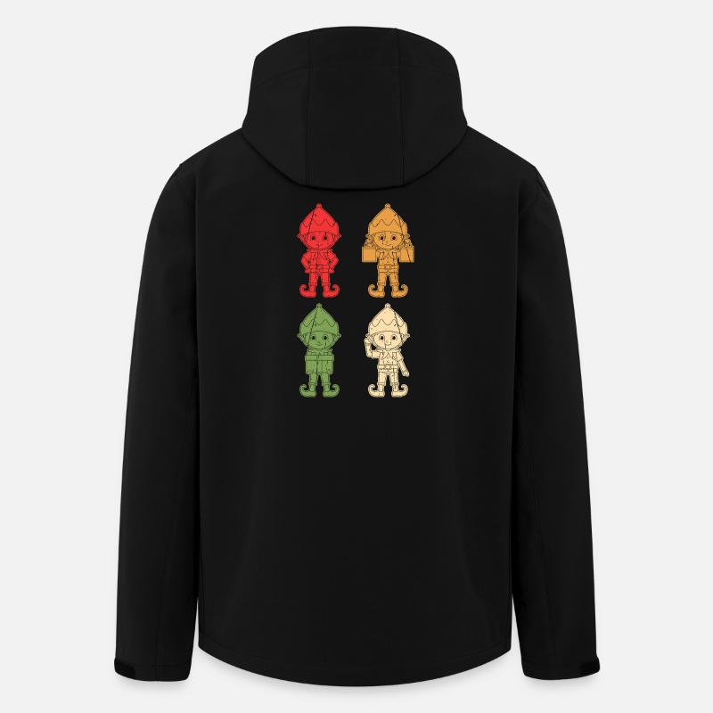 Weihnachtsmann Weihnachtself Weihnachten - Recycelte Männer Softshell-Jacke von Stanley/Stella - Schwarz