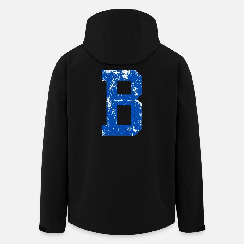 Buchstabe b Sport Retro - Recycelte Männer Softshell-Jacke von Stanley/Stella - Schwarz