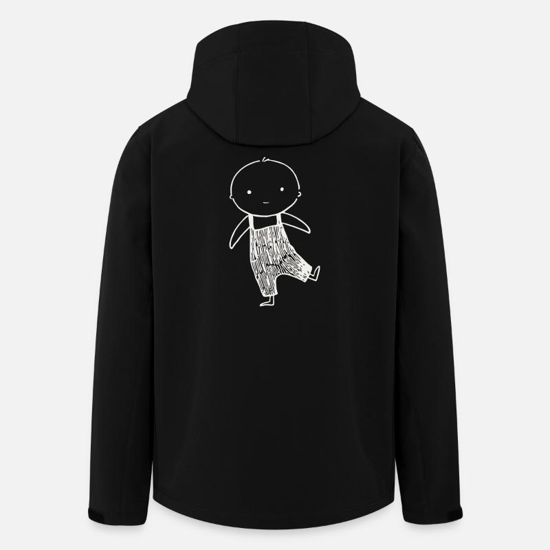 Tiny Doodle in Overalls - Men’s Recycled Softshell Jacket by Stanley/Stella - black