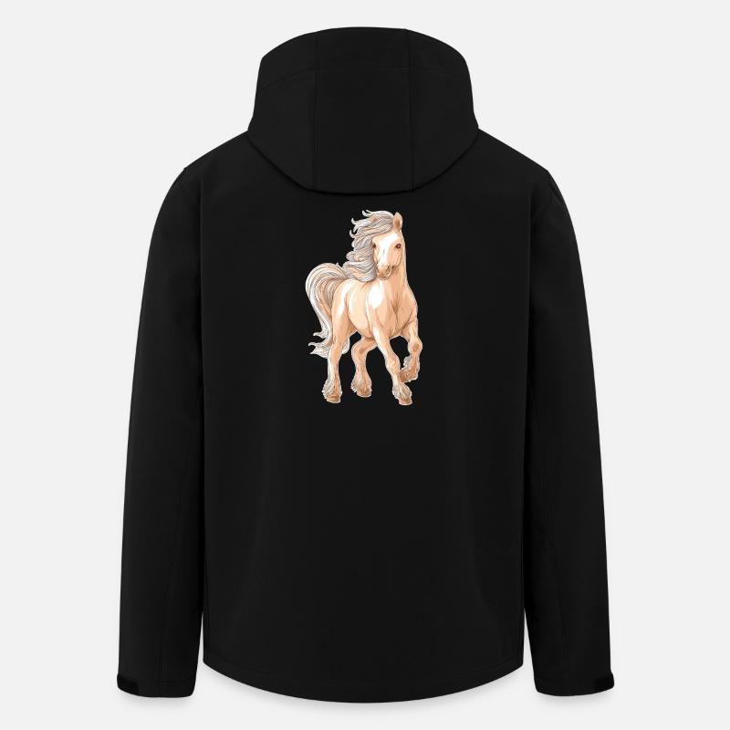 Pferd Pony - Recycelte Männer Softshell-Jacke von Stanley/Stella - Schwarz