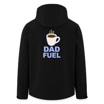Dad Fuel – Kaffeebetriebenes Papa-Design - Recycelte Männer Softshell-Jacke von Stanley/Stella - Schwarz - Hinten - AI Model Male 185 light (185cm)