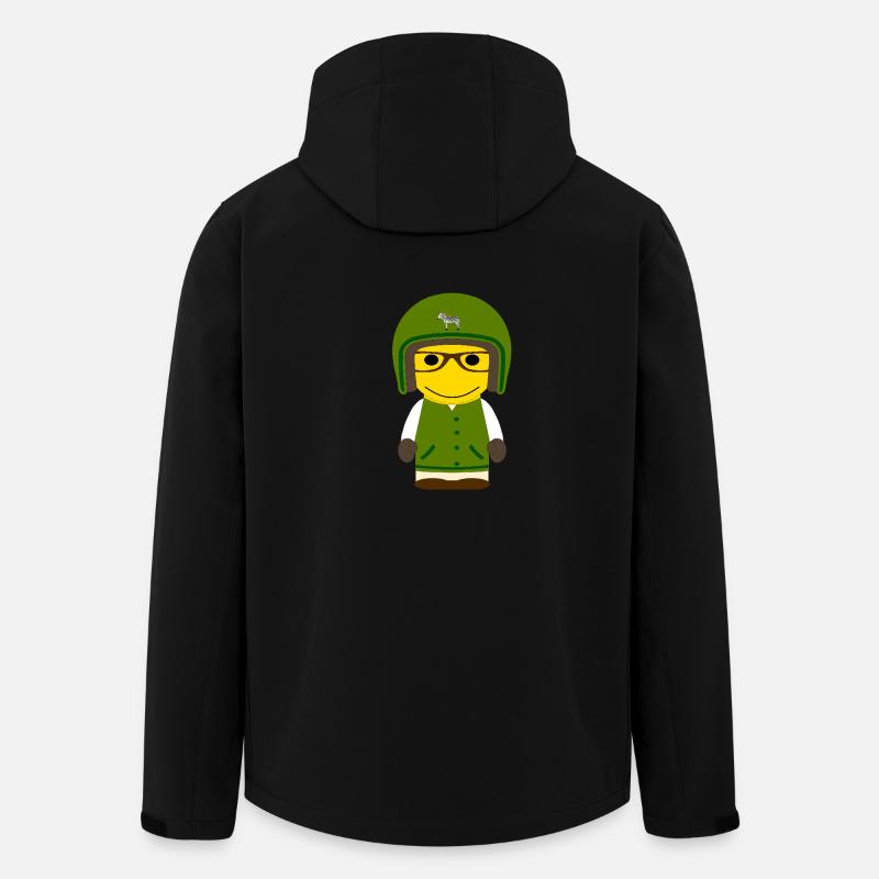 GEEKLEY Biker "College-Junge" - Recycelte Männer Softshell-Jacke von Stanley/Stella - Schwarz
