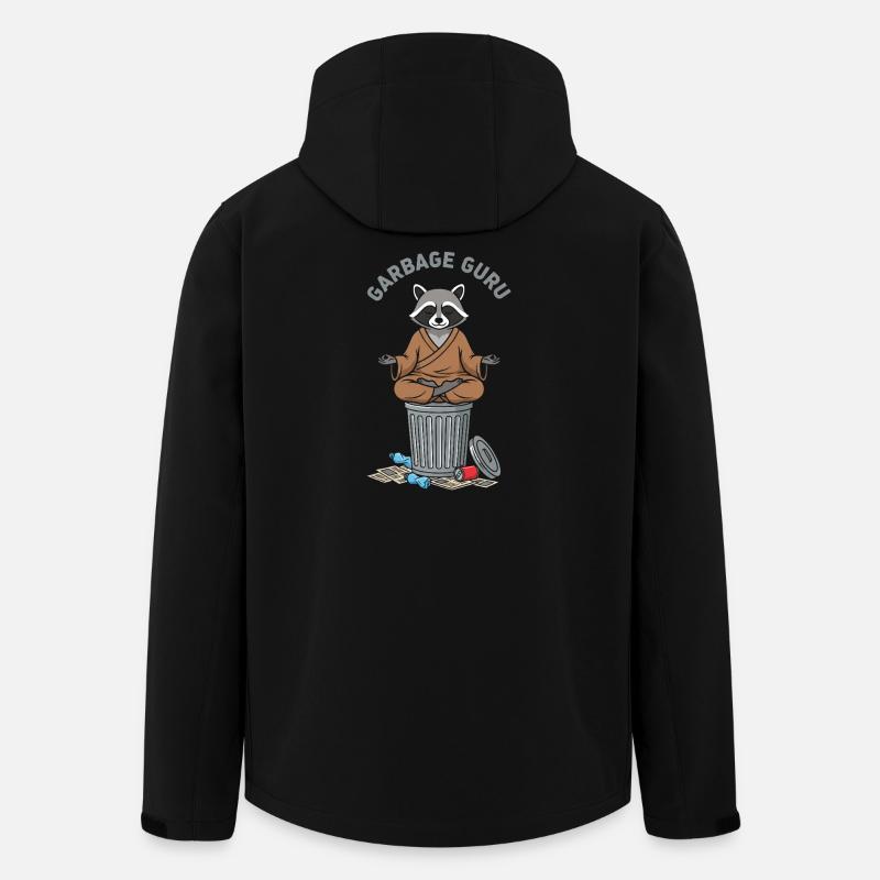 Müllguru Waschbär Zen - Recycelte Männer Softshell-Jacke von Stanley/Stella - Schwarz
