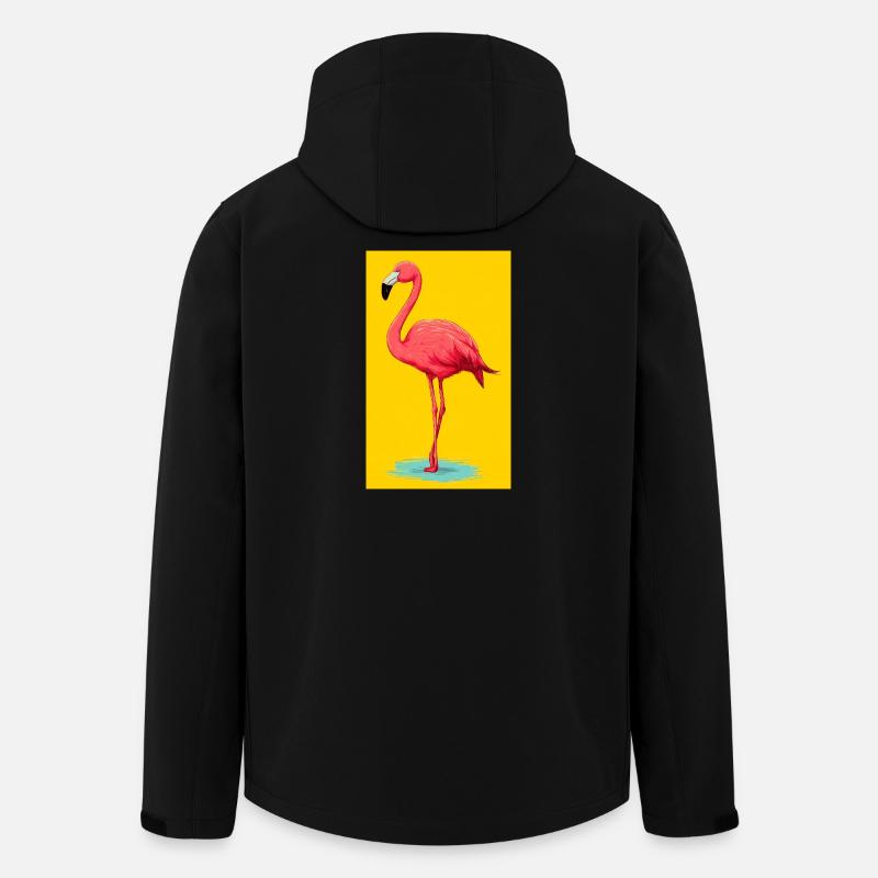 Flamingo - Recycelte Männer Softshell-Jacke von Stanley/Stella - Schwarz