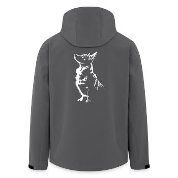Welsh Corgi Silhouette Hunde Hund Wilsigns - Recycelte Männer Softshell-Jacke von Stanley/Stella - Schwarz - Hinten - AI Model Male 185 light (185cm)