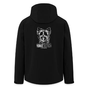 YORKIETASTISCH Yorkshire Terrier Hundespruch Hunde - Recycelte Männer Softshell-Jacke von Stanley/Stella - Schwarz - Hinten - AI Model Male 185 light (185cm)