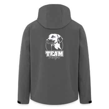 ÉQUIPE SLOUGHI Chiens Lévriers Wilsigns - Veste softshell homme en polyester recyclé Stanley/Stella - noir - Dos - AI Model Male 185 light (185cm)