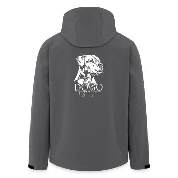 DOGO ARGENTINO Chien Portrait Chien Wilsigns - Veste softshell homme en polyester recyclé Stanley/Stella - noir - Dos - AI Model Male 185 light (185cm)