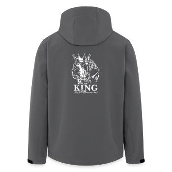 BERNHARDINER King Hundespruch Hunde Wilsigns - Recycelte Männer Softshell-Jacke von Stanley/Stella - Schwarz - Hinten - AI Model Male 185 light (185cm)