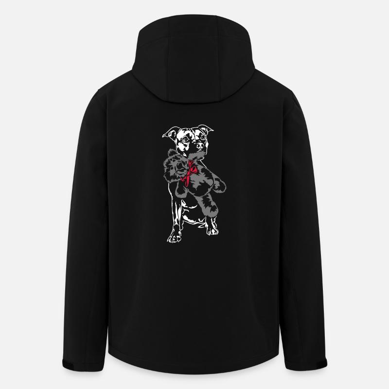 Staffordshire mit Teddy - Recycelte Männer Softshell-Jacke von Stanley/Stella - Schwarz