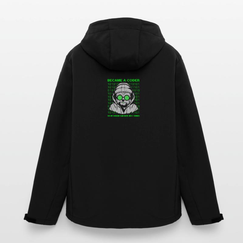 Became a Coder – Cyber Dog Binary Men’s Recycled Softshell Jacket Discoverer by Stanley/Stella