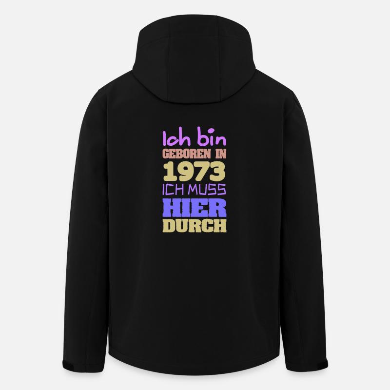 Je suis en 1973 - Veste softshell homme en polyester recyclé Stanley/Stella - noir