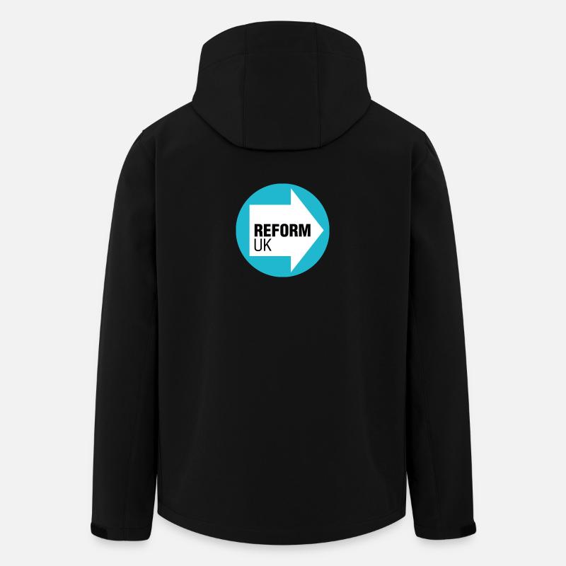 Reform des britischen Logos - Recycelte Männer Softshell-Jacke von Stanley/Stella - Schwarz