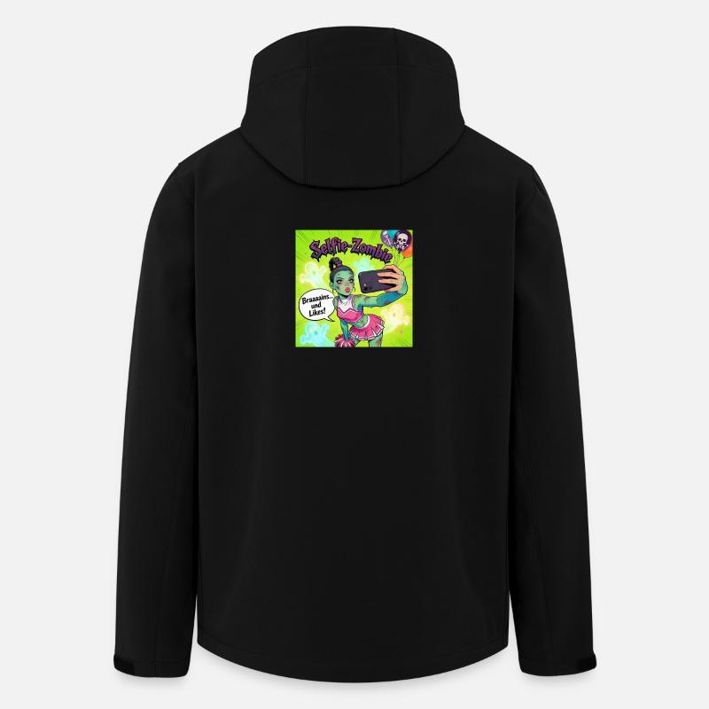 Selfie-Zombie Neon Cheerleader - Recycelte Männer Softshell-Jacke von Stanley/Stella - Schwarz