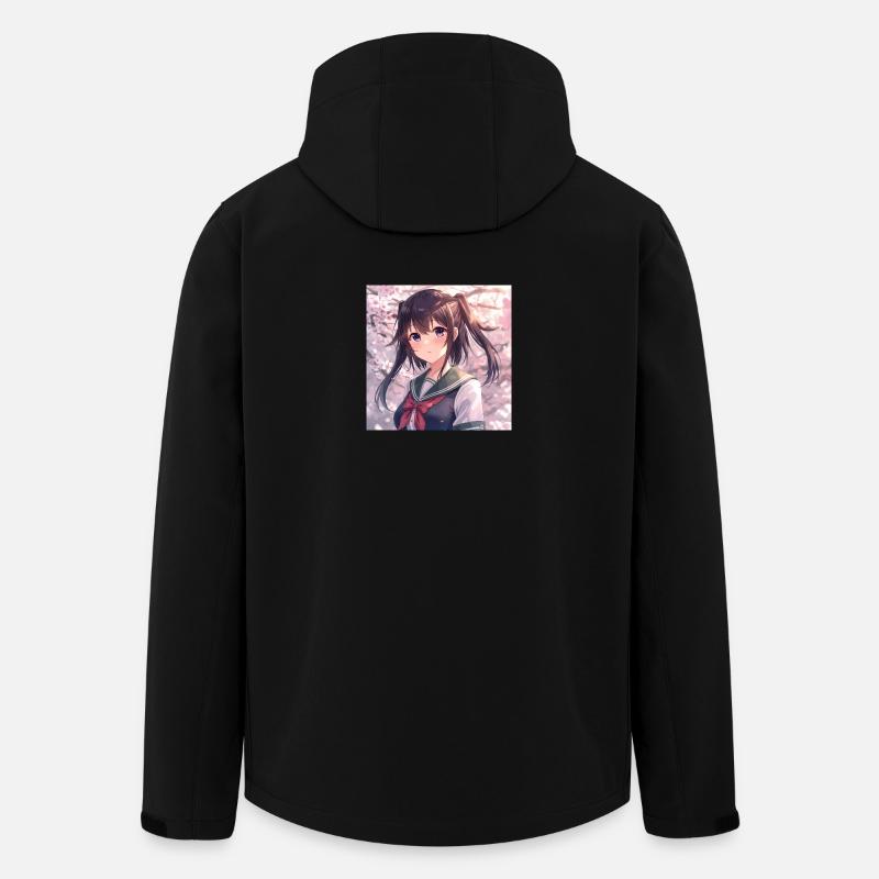 Kirschblüten Schuluniform - Recycelte Männer Softshell-Jacke von Stanley/Stella - Schwarz