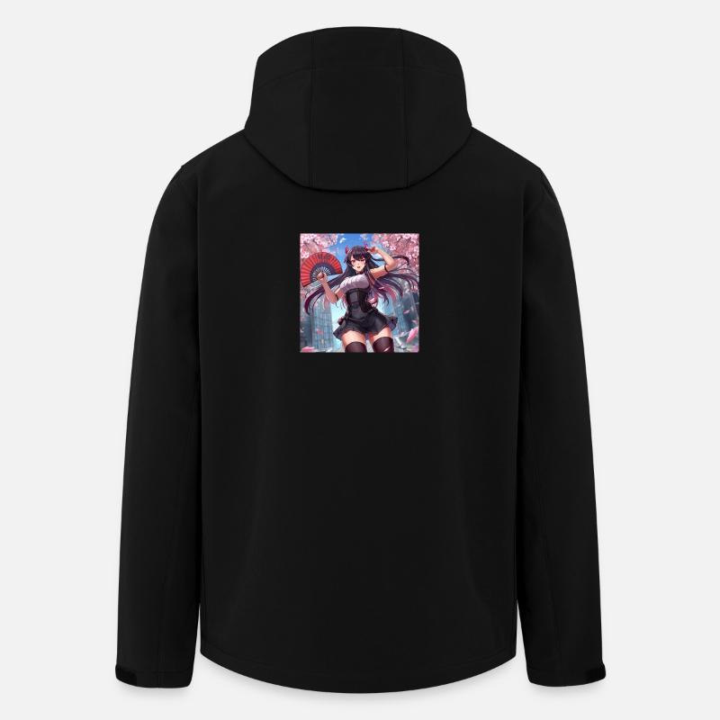 Dämonen Mädchen im Blütenwind - Recycelte Männer Softshell-Jacke von Stanley/Stella - Schwarz