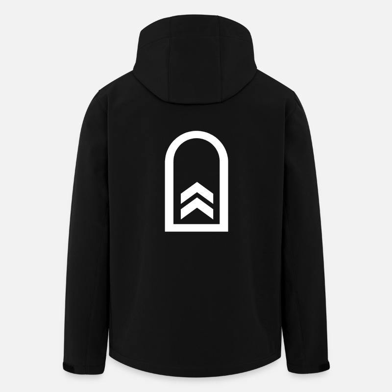 blanc sergent - Veste softshell homme en polyester recyclé Stanley/Stella - noir