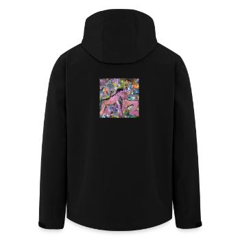 Le baiser - Veste softshell homme en polyester recyclé Stanley/Stella - noir - Dos - AI Model Male 185 light (185cm)