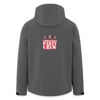 Weihnachten Party Crew Christmas - Men’s Recycled Softshell Jacket by Stanley/Stella - black - Back - AI Model Male 185 light (185cm)