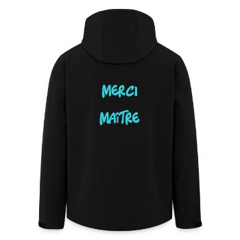 MEISTER. VIELEN DANK. DANKE, MEISTER. MEISTER. MEISTER-GESCHENK - Recycelte Männer Softshell-Jacke von Stanley/Stella - Schwarz - Hinten - AI Model Male 185 light (185cm)