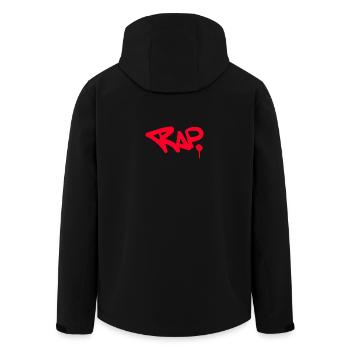 Rap Graffiti Spray Design for Fans - Men’s Recycled Softshell Jacket by Stanley/Stella - black - Back - AI Model Male 185 light (185cm)