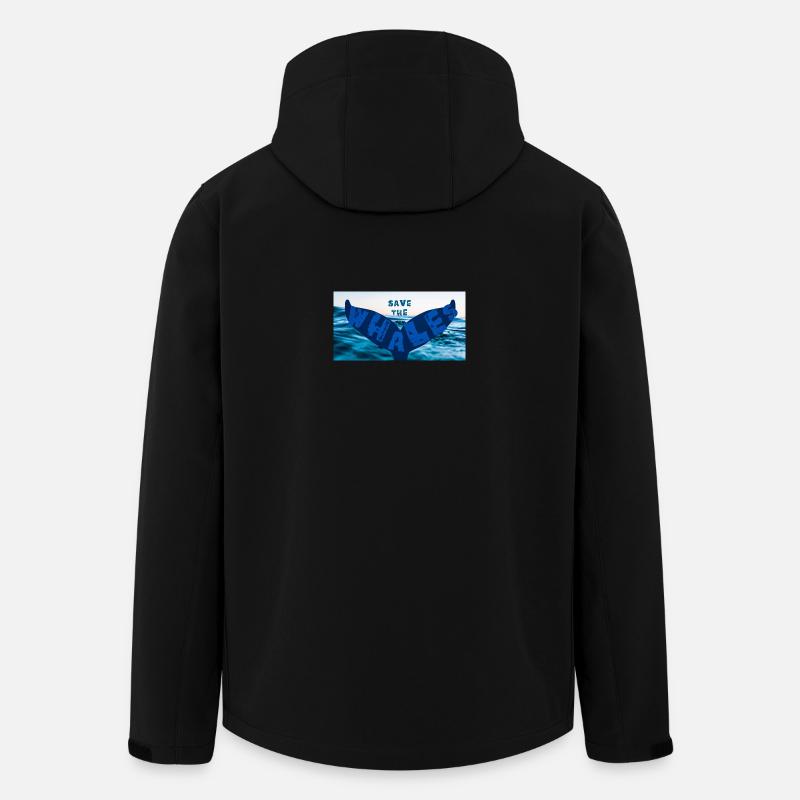 Save the whales - Recycelte Männer Softshell-Jacke von Stanley/Stella - Schwarz