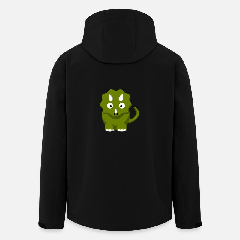 Dinosaurier Comic Triceratops - Recycelte Männer Softshell-Jacke von Stanley/Stella - Schwarz